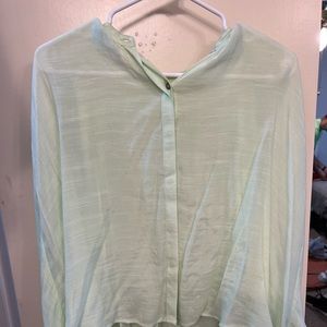 Anthropologie light Green summer top- size S